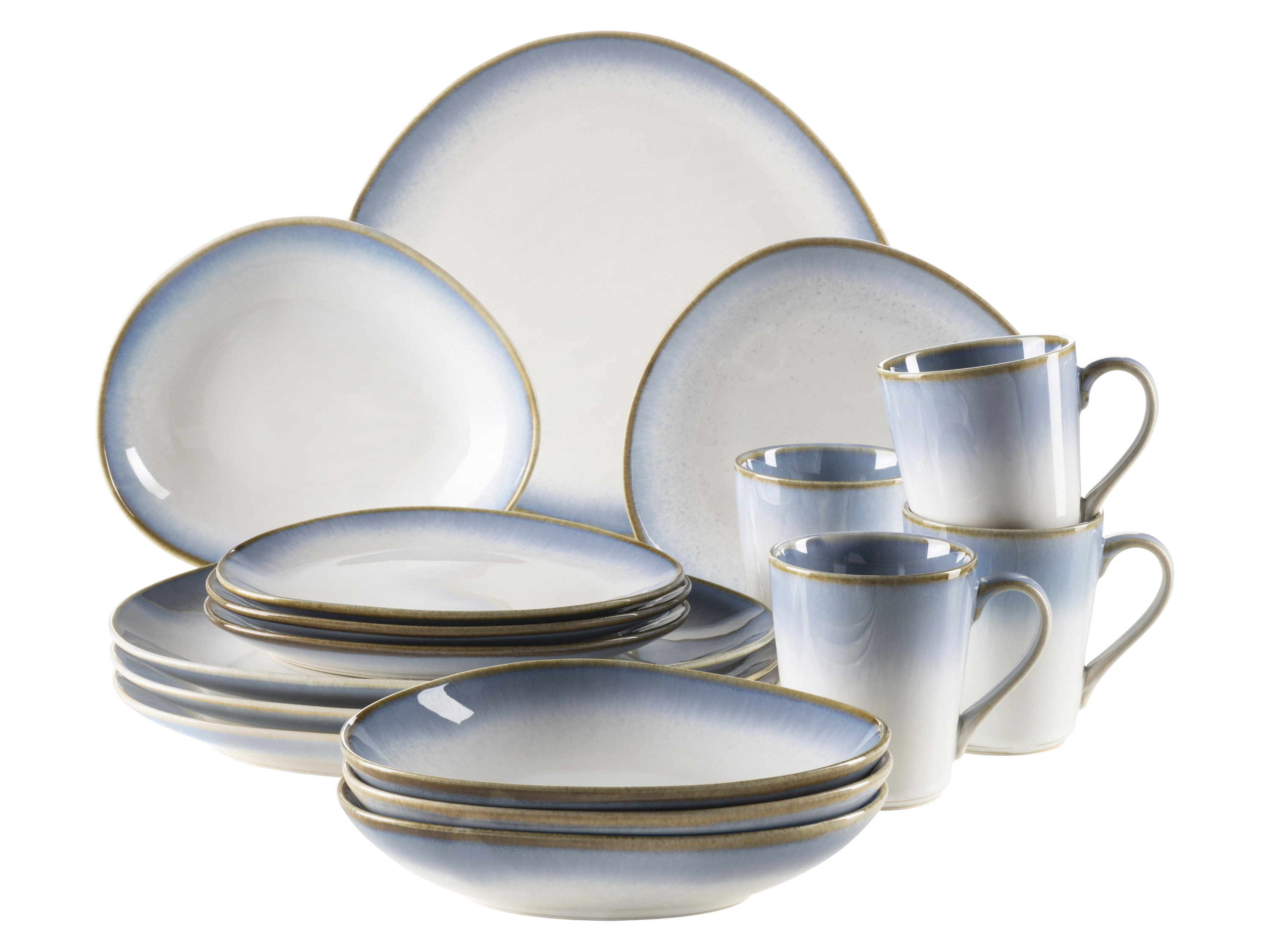 MÄSER Serie La Sinfonia, Geschirr Set, 16 tlg (Blau) | 09001794853798