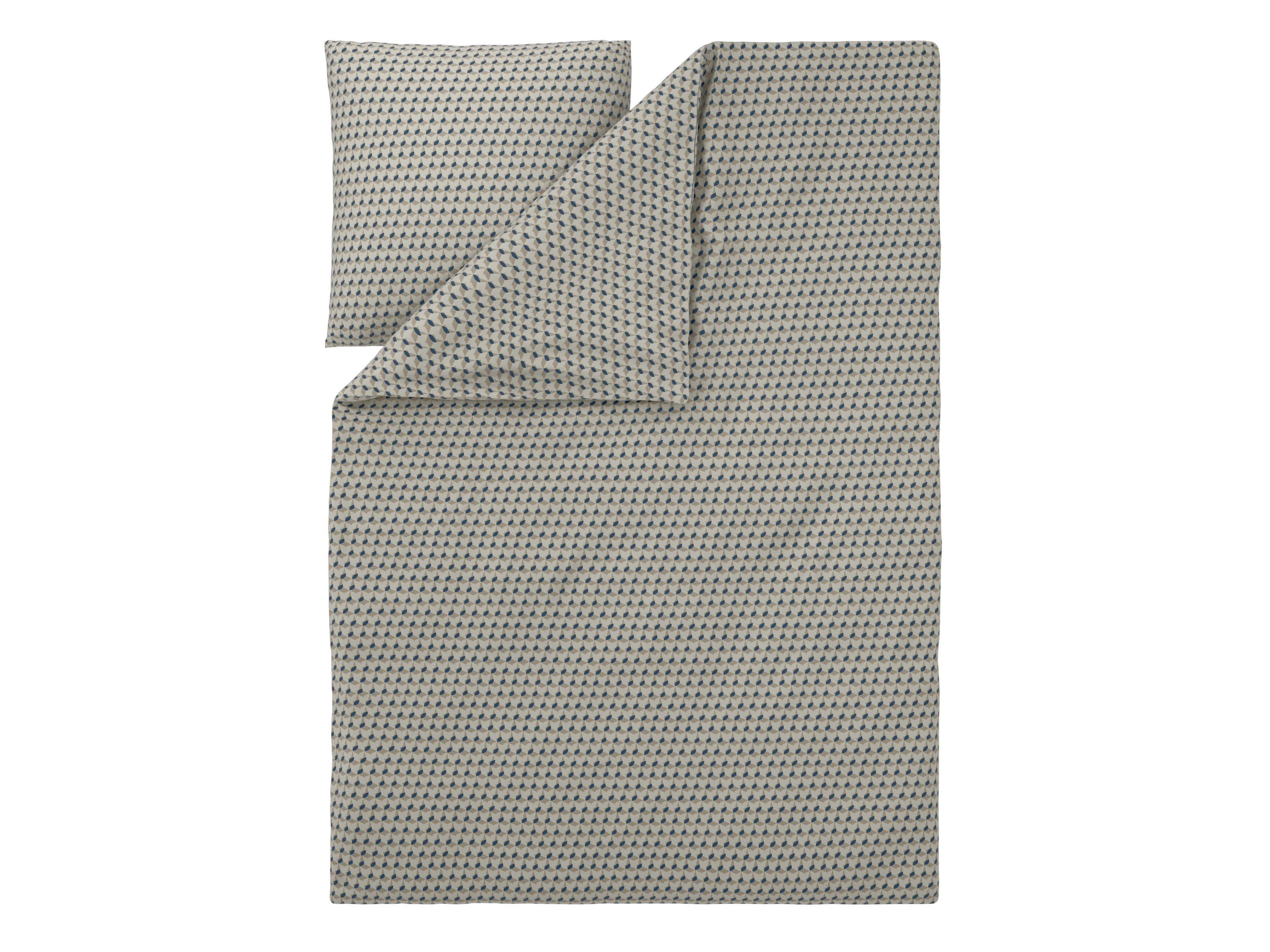 LIVARNO® Renforcé-Bettwäsche, 155 x 220 cm (beige/navy)