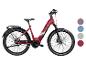 Rotes Zündapp E-Bike mit farbigen Akzenten und schwarzen Rädern.