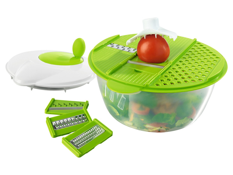 Gehe zu Vollbildansicht: GOURMETmaxx 3-in-1-Salat-Set, 9-teilig - Bild 1