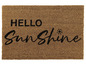 Eine Fußmatte mit dem Schriftzug 'Hello Sunshine'.