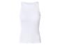 Weißes Damen-Tanktop aus Rippstoff