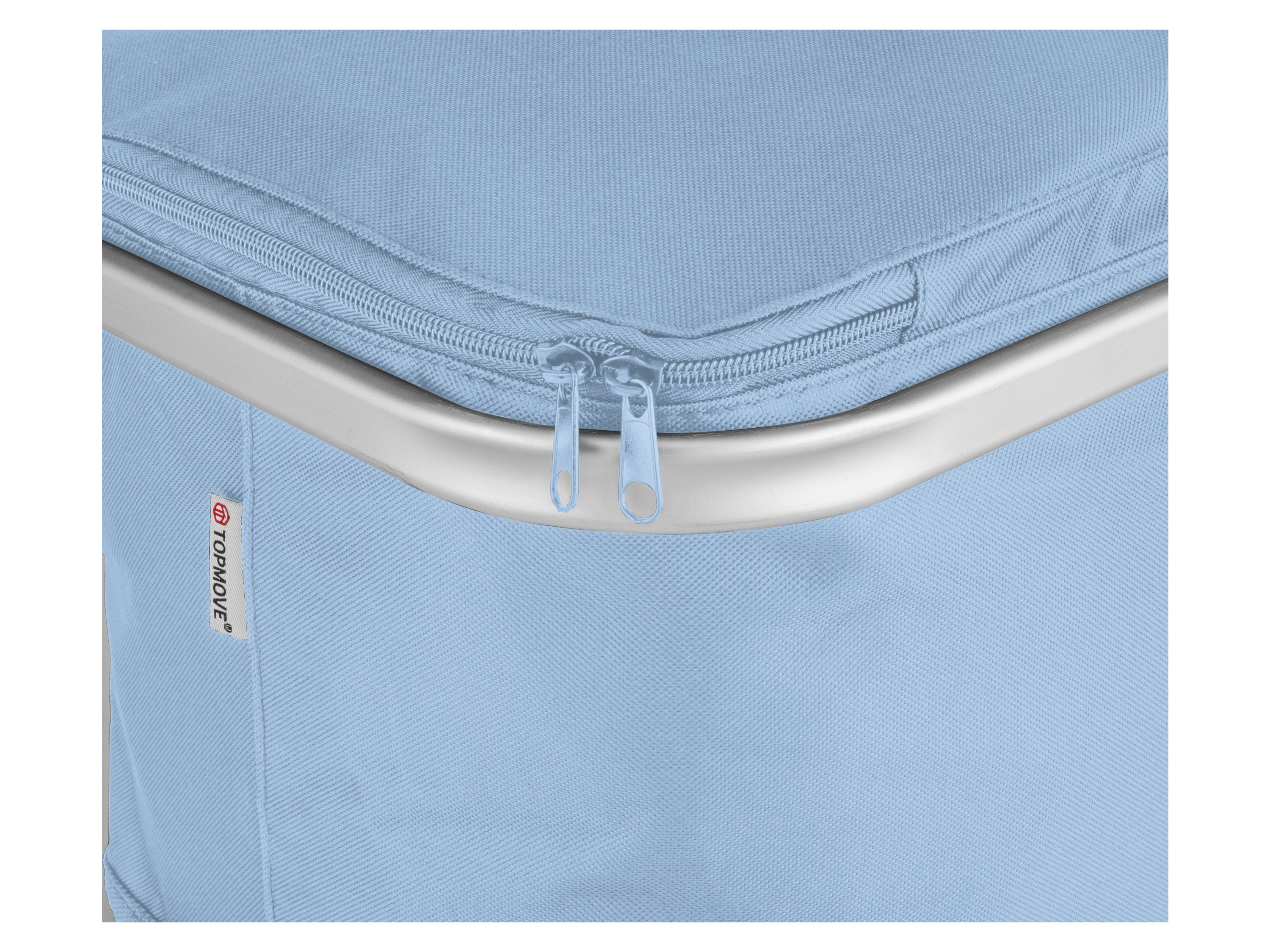 Thumbnail - TOPMOVE® Einkaufskorb mit Alurahmen, faltbar (Blau)