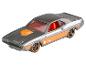 Ein grauer Hot Wheels Dodge Challenger mit orangen Akzenten.