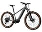 Ein graues E-Mountainbike mit Maxxis Rekon Reifen.