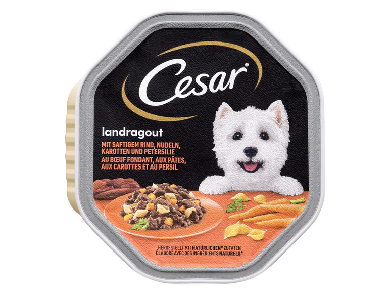 Gehe zu Vollbildansicht: Cesar Landragout in Sauce mit Rind, Nudeln, Karotten und Petersilie, 14 x 150 g - Bild 2