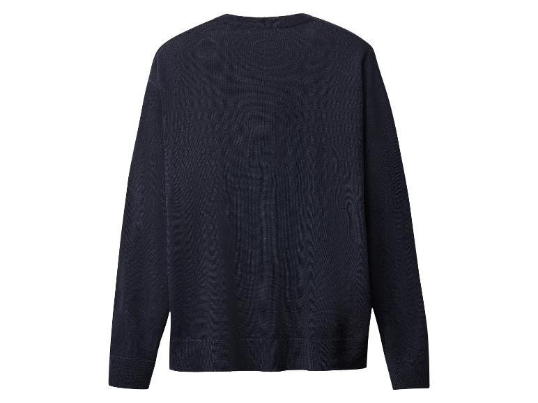 Dunkelblauer Langarmpullover, Rückansicht