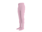 Rosa Kinderstrumpfhose, stehend auf weißem Hintergrund.