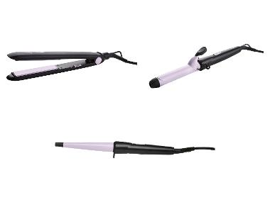 SILVERCREST® PERSONAL CARE Glätteisen / Lockenstab / Konischer Lockenstab, mit 360°-drehbares Kabel