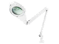 Weiße Lupenleuchte mit LED-Beleuchtung und verstellbarem Arm, 220-240V, 6.3W