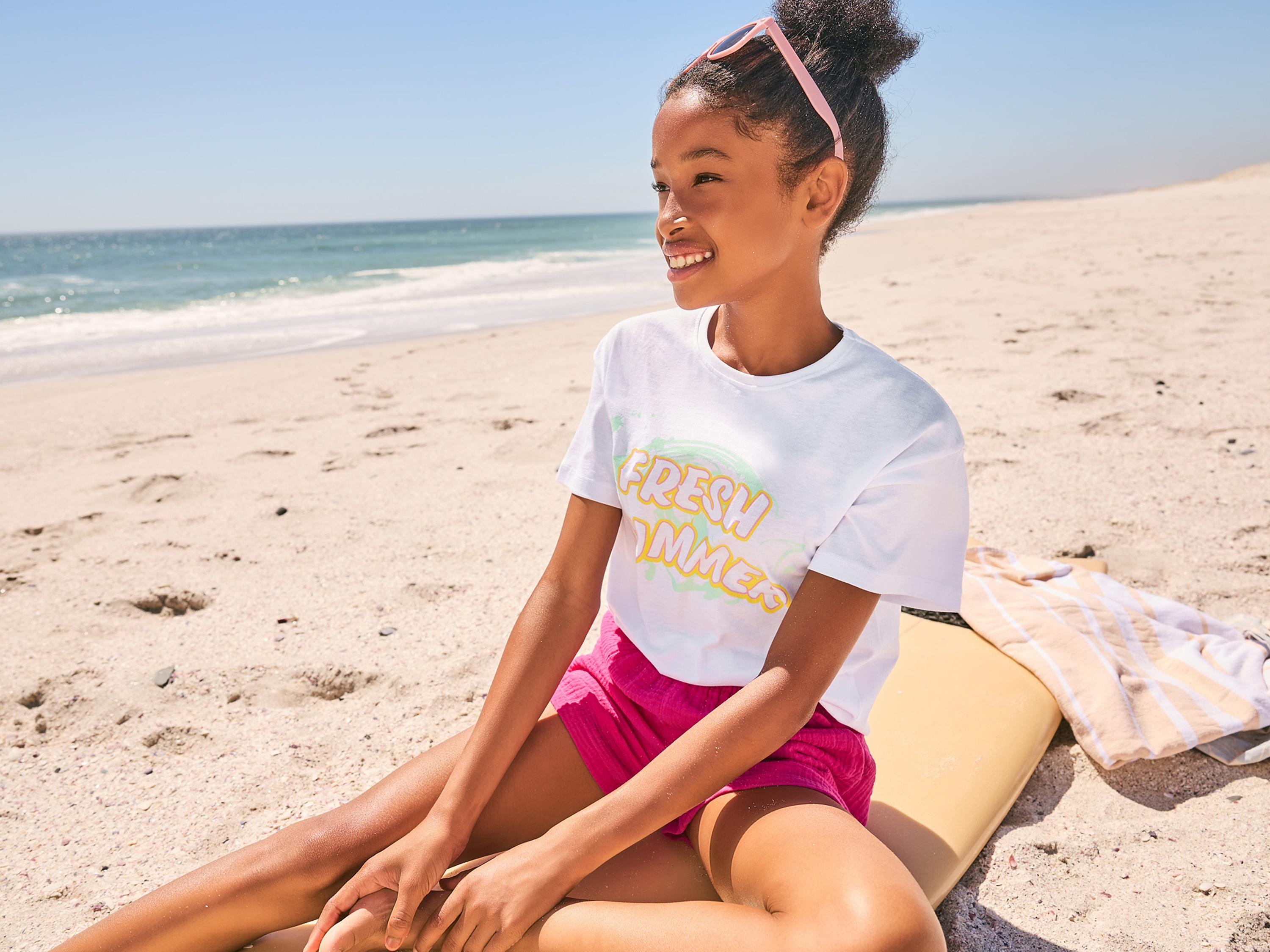 Thumbnail - pepperts!® Kinder Mädchen T-Shirts, 2 Stück (Weiß/Grau, 158/164)