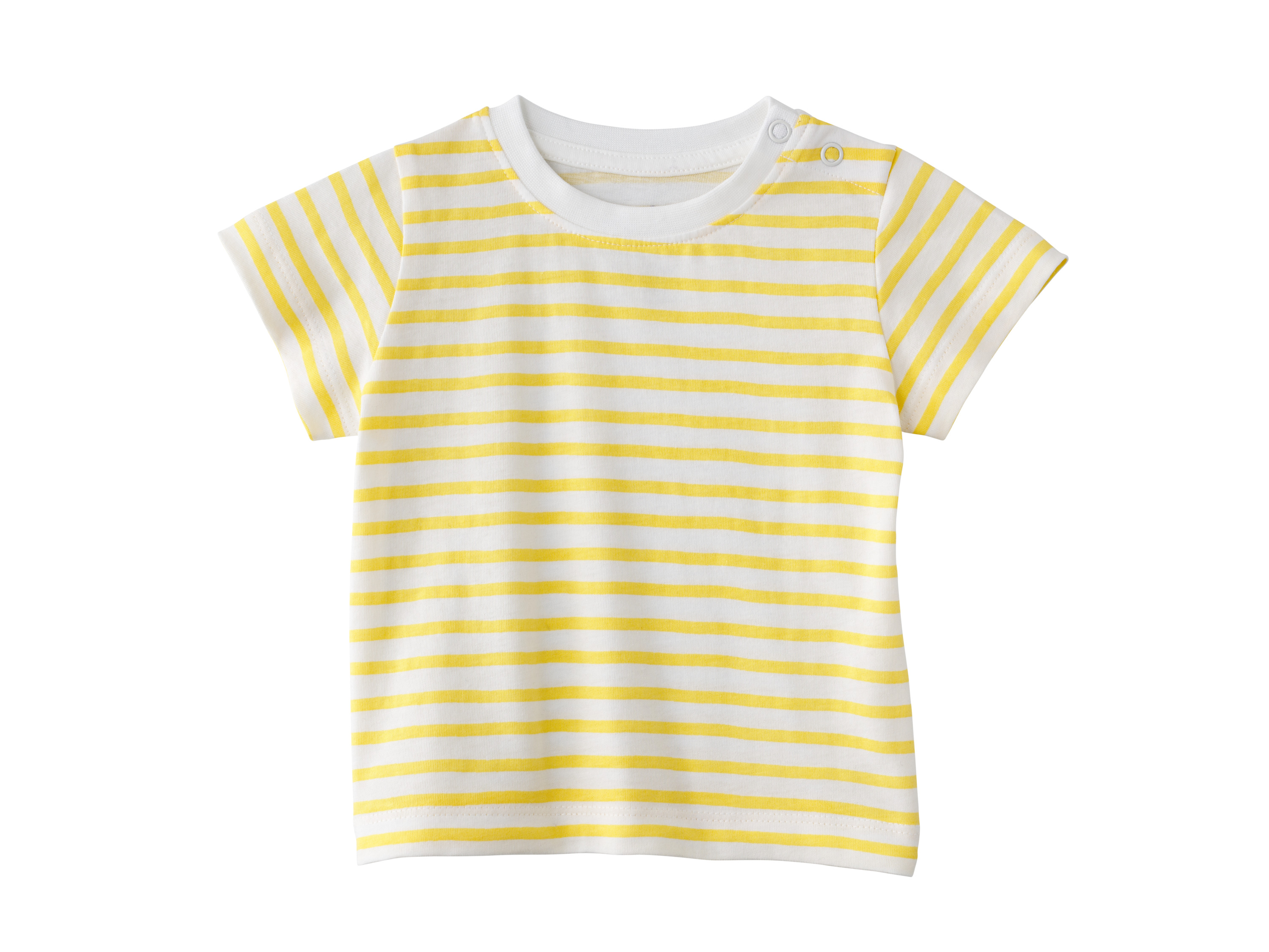 LUPILU® Baby T-Shirt, 2 Stück (Streifen/gelb, 74/80) – Bild 2 von 4