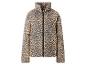 Leopardenmuster-Pufferjacke mit Reißverschluss