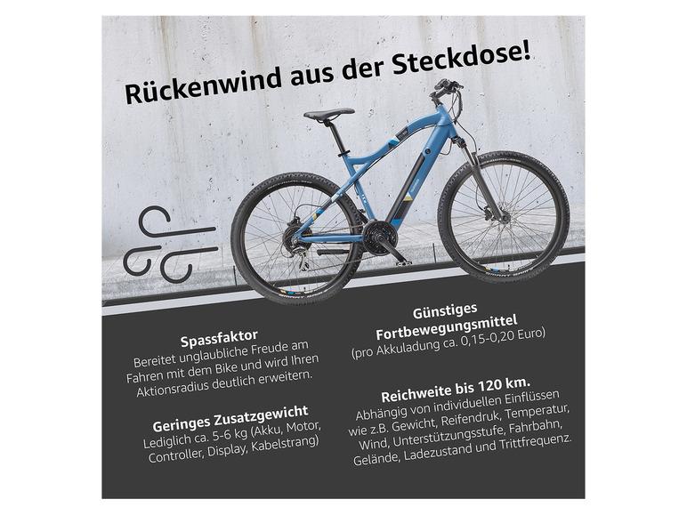 Gehe zu Vollbildansicht: TELEFUNKEN E-Bike Mountainbike »Aufsteiger M922«, MTB, 27,5 / 29 Zoll - Bild 24