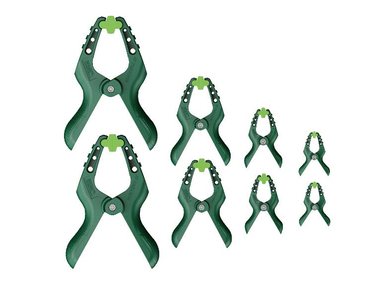 Satz mit sechs Parkside III Zwingen in verschiedenen Größen.