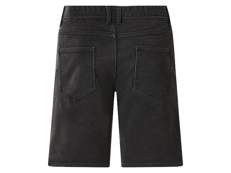 Herren-Jeansshorts in Schwarz, Rückansicht