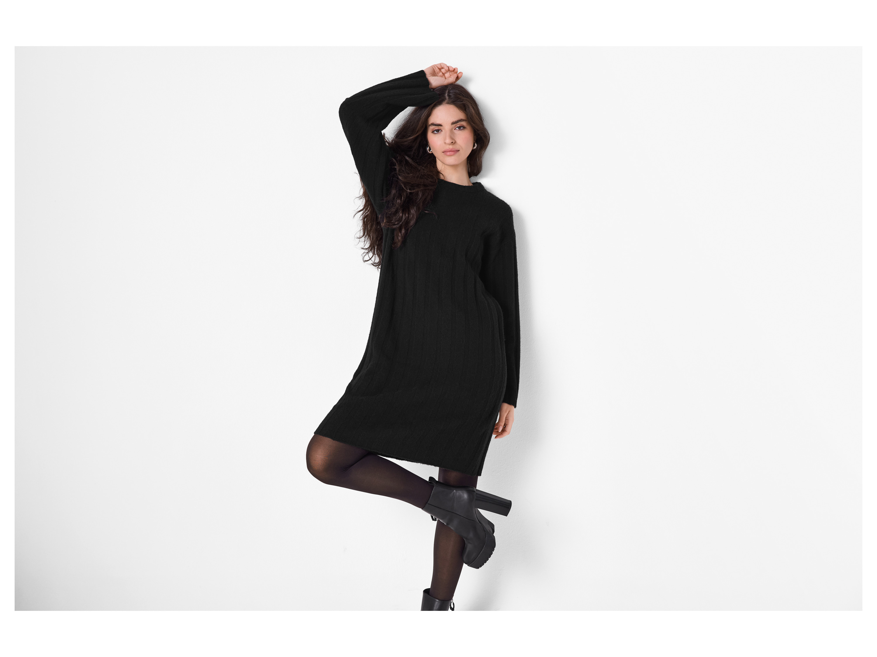 Thumbnail - esmara® Damen Strickkleid (Schwarz, XL (48/50))