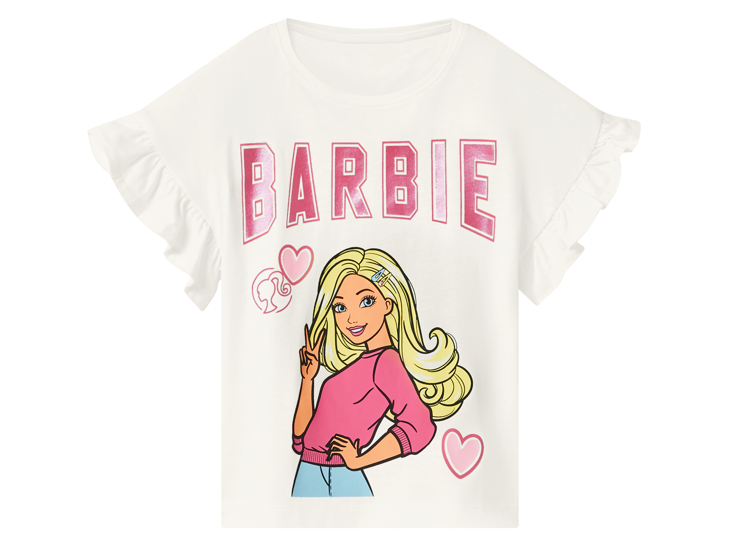 Thumbnail - Kleinkinder T-Shirt, 2er Set (Barbie/weiß/pink, 98/104)