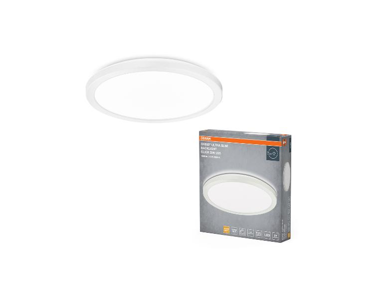 Runde LED-Deckenleuchte und Verpackung mit 1640 lm, 15 W und 3000 K.