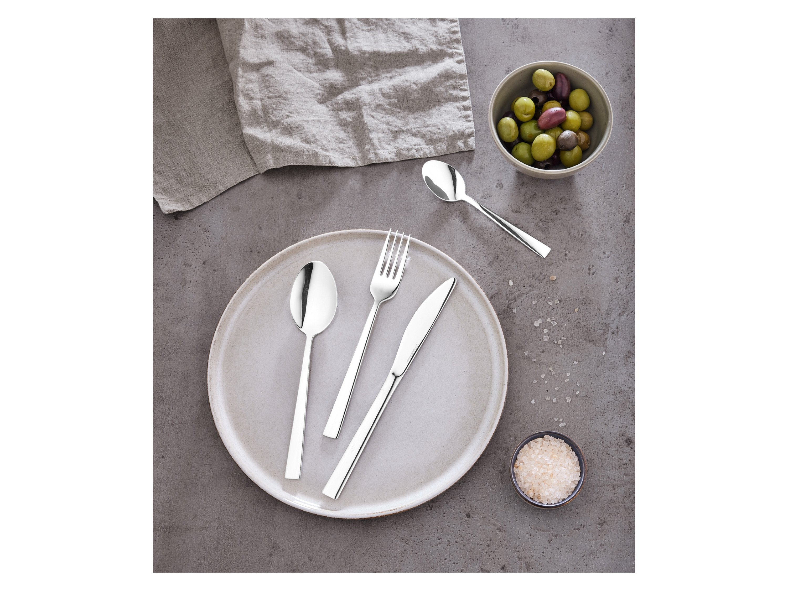 Thumbnail - LIVARNO home Edelstahl-Tafelbesteck, 24-teilig (Modern)