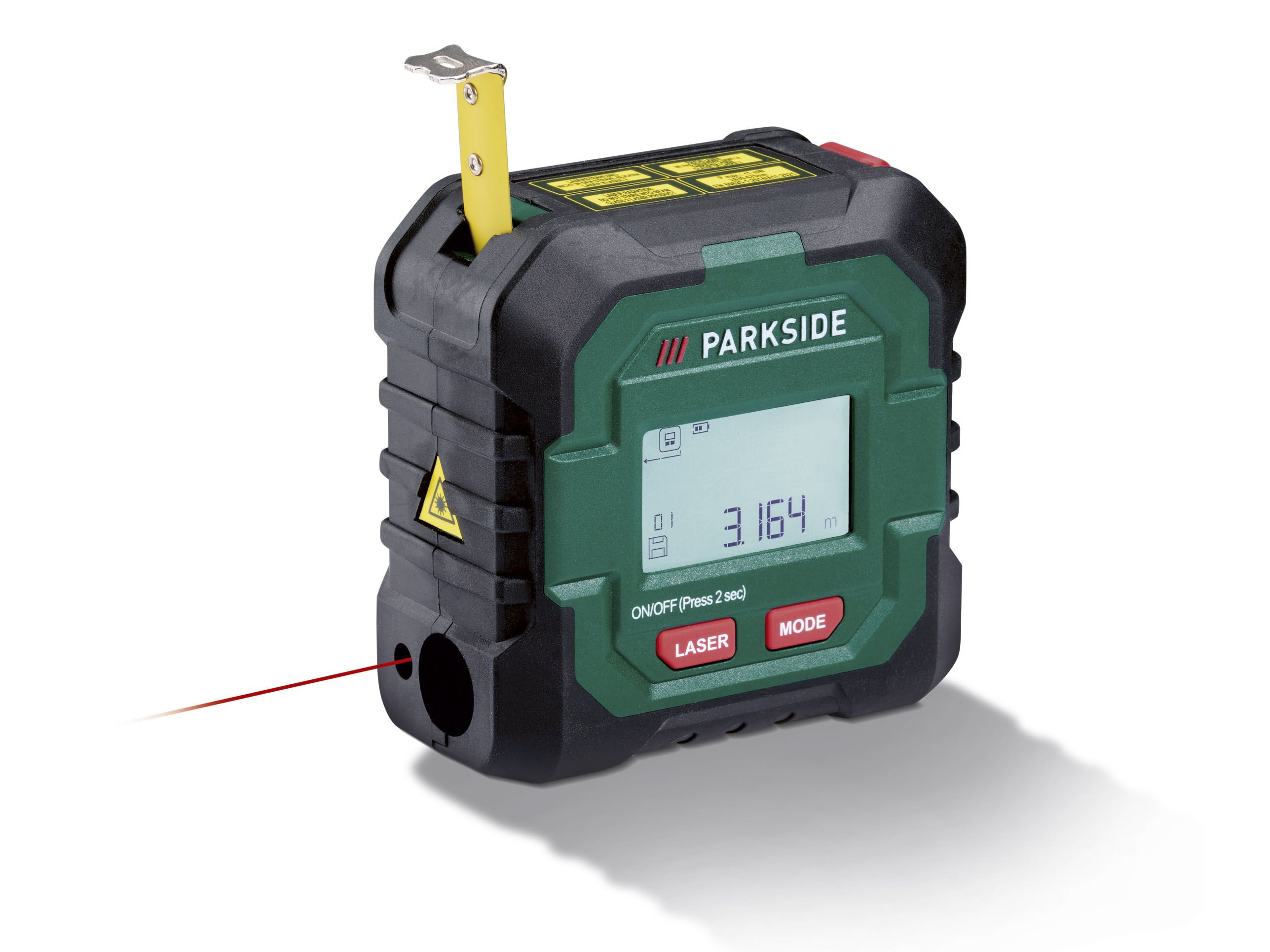 PARKSIDE® 4 V Akku-Massband »PLMB 4 C2 «, mit Laserentfernungsmesser | 04335747037047 PARKSIDE® 4 V Akku-Massband »PLMB 4 C2 «, mit Laserentfernungsmesser | 04335747037047