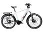 Weißes E-Bike mit Gepäckträger und Kenda-Reifen