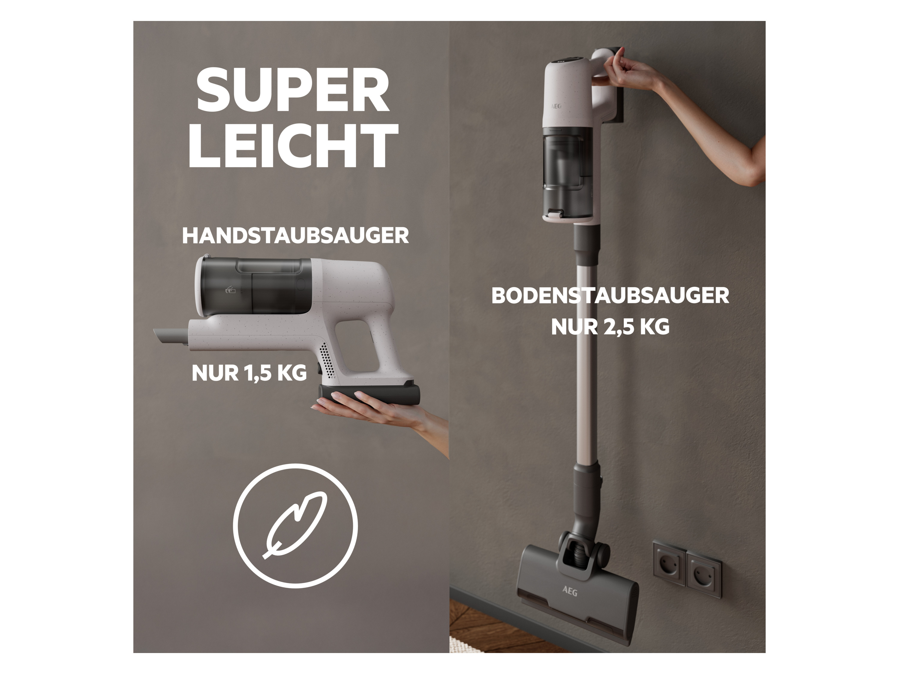 AEG Akku-Hand-und Stielstaubsauger 6000, 255 W, beutellos, sehr leicht 2,5 kg, 53 % Recyclingmaterial, bis zu 40 Min. Laufzeit – Bild 3 von 3
