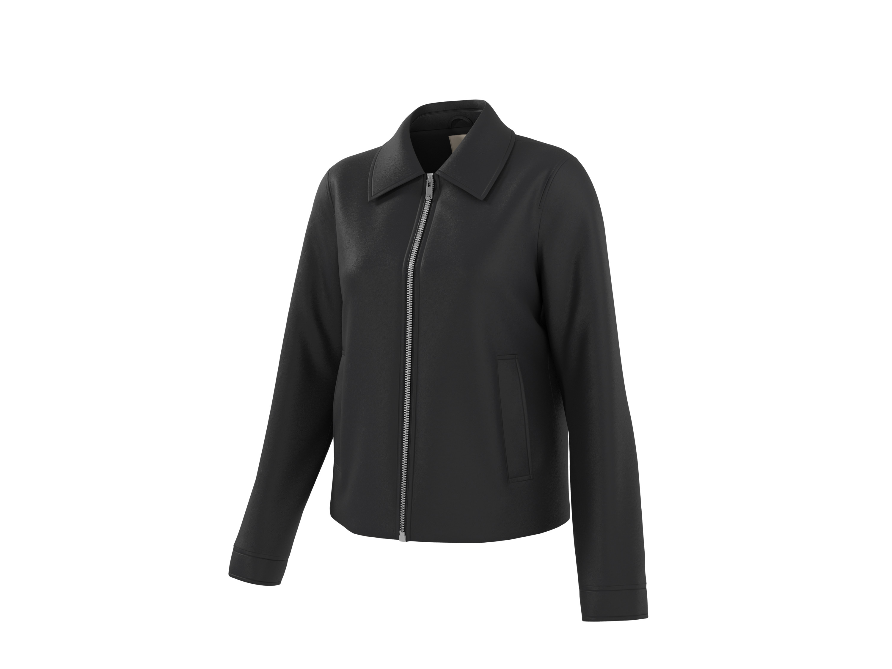 ESMARA® Damen Bikerjacke / Jacke (schwarz/Struktur, 42) – Bild 4 von 4