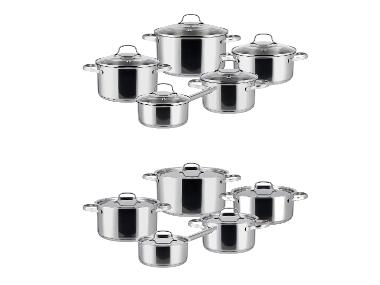 SILVERCREST® Edelstahl-Topf-Set, 10-teilig