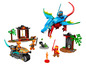LEGO Ninjago Set mit Drache, Motorrad und Minifiguren.