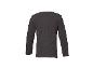 Dunkelgraues Herren-Langarmshirt mit Rippstruktur, Rückansicht