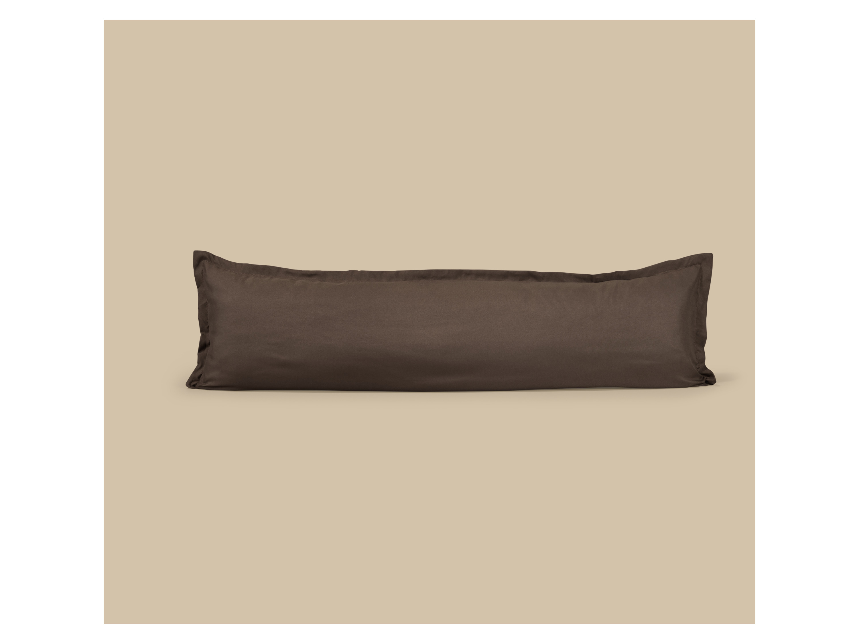 LIVARNO® Mikrofaser-Satin-Kissenbezug, 40 x 145 cm (Dunkelbraun) – Bild 2 von 3