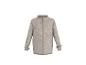 Beige Fleecejacke mit Reißverschluss und Stehkragen.