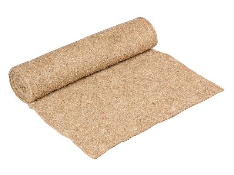Rolle aus hellbraunem Filz, teilweise ausgerollt