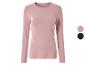 ESMARA® Damen Thermounterhemd in Rosa, mit langen Ärmeln und Rundhalsausschnitt.