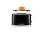 Schwarzer Toaster 1995 mit Brötchen darauf.