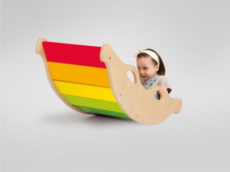 Gehe zu Vollbildansicht: Playtive Holz Balancewippe, in Regenbogenfarben - Bild 2