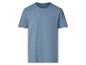 Blaues Herren-T-Shirt mit kurzen Ärmeln und Rundhalsausschnitt