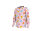 Rosa langärmeliges Kinder-Shirt mit Cartoon-Muster