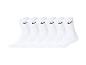Sechs Paar weiße Nike-Socken mit schwarzen Swoosh-Logos