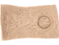 Beige elastische Kniebandage mit Patellaöffnung.