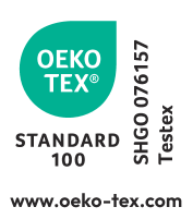 OEKO-TEX STANDARD 100 Etikett, Nummer SHGO 076157 Testex.