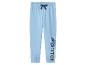 Blaue Kinder-Jogginghose mit Cartoon-Charakter-Print und „STITCH“-Schriftzug am Bein.