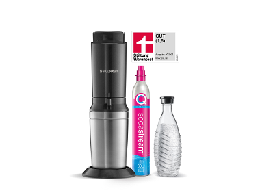 SODASTREAM »Crystal« schwarz, inkl. 0,7 L Glaskaraffe und Zylinder