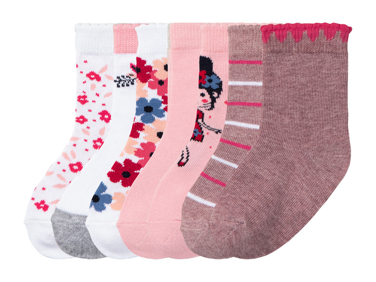 Gehe zu Vollbildansicht: lupilu® Kleinkinder Mädchen Socken, 7 Paar, mit Bio-Baumwolle - Bild 11