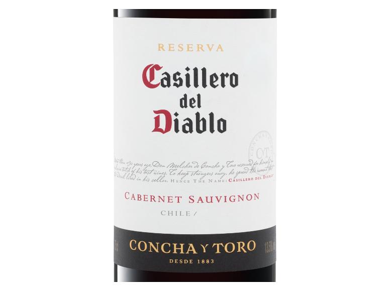 Flasche Casillero del Diablo Cabernet Sauvignon Wein von Concha y Toro.