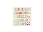 Holzp puzzle mit bunten Zahlen von 1 bis 20