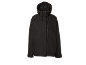 Schwarze Damen-Winterjacke mit Kapuze und Taschen