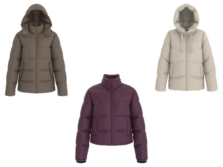 ESMARA® Damen Steppjacke in Braun, Beige und Lila
