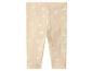 Beige Baby-Leggings mit weißem Gänseblümchenmuster